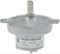 CHANCS Riduttore esterno in metallo DC 12V JS-50 8RPM D-albero CW/CCW Mini DC Gear Motor
