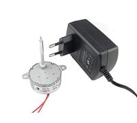 CHANCS TYC40 Motore Sincrono 12V 5RPM DCAlbero 35mm Alimentatore CC - Ingresso 100 / 240V Uscita DC 12V Kit Motore Elettrico per Decorazioni Natalizie