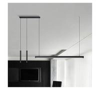 Chandelier Ceiling Black Linear Pendant Light Fixtures Led Adjustable Dining Room Light Kitchen Island Hanging Lights Modern
