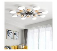 Chandelier Ceiling Lights Sputnik Chandelier Mid Century Ceiling 3 Light Fixture White Green Gray Wood Farmhouse Close to Ceiling Light Molecule Round Lighting for Bedroom Dining Room Living