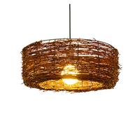 Chandelier Creative Bird's Nest Rattan Pendant Lights Natural Hanging Lamp