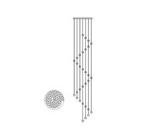 Chandelier Crystal Led Chandelier G4 Ceiling Lamp Modern Staircase Bedroom Living Room Luxury Pendant Lights Decoration Luminaire Fixtures (46 Lights Helix Cold White)