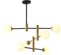 Chandelier Industrial Rustic Ceiling Light Fixtures Semi Flush Mount Pendant Light Compatible with Dining Room Bedroom Living Room,lampade per soggiorno