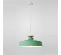 Chandelier Light Ceiling Hanging Lamp Droplight Fixture Nordic Minimalist Industrialaron Color Fashion Cafe Mall Decorative Single Lamp with E27/Black/40 * 18Cm(Green,35 * 18Cm)