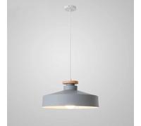 Chandelier Light Ceiling Hanging Lamp Droplight Fixture Nordic Minimalist Industrialaron Color Fashion Cafe Mall Decorative Single Lamp with E27/Black/40 * 18Cm(Gray,40 * 18Cm)