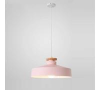 Chandelier Light Ceiling Hanging Lamp Droplight Fixture Nordic Minimalist Industrialaron Color Fashion Cafe Mall Decorative Single Lamp with E27/Black/40 * 18Cm(Pink,35 * 18Cm)