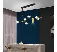 Chandelier Light, Chandeliers,6 Flame Modrens Kitchen Island Light,35W LED Glass Hangingp Nordic Industrial Hangilight for Diniroom,Bedoom, Office