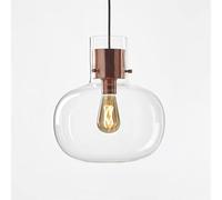 Chandelier Light, Danish Personalized Glass Chandelier, Minimalist - Clear-Glass Pendant Light, Rotating Threaded Bar Bedroom Bedside Glass SuspensLamp Interesting Life