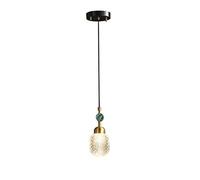 Chandelier Light, Delicate Decorative Pattern Glass Ceiling Pendant Lighting Adjustable -Ni Pendant Light Compatible with Kitchen Island Dining Room Living Room Bedroom Bar (10 * 200cm