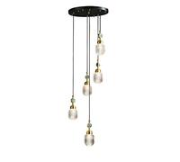 Chandelier Light, Delicate Decorative Pattern Glass Ceiling Pendant Lighting Adjustable -Ni Pendant Light Compatible with Kitchen Island Dining Room Living Room Bedroom Bar (30 * 200cm