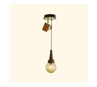 Chandelier Light, Glass Chandelier - Industrial Metal Pendant Lamp - LED Indoor Adjustable Lighting Fixture - Ideal Compatible with Bedroom Bedside, Homestay, Porch Decoration, And Indoor Ce