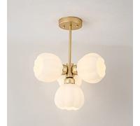Chandelier Light, Glass Chandelier Metal Ceiling Hanging Lamp Interior Living Room Bedroom Suspended Light Fixture - 's Room Kitchen DecoratPendant Light(A)