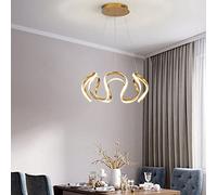 Chandelier Light, Irregular Flower Ring Chandelier Iron Bedroom Living Room Decor Pendant Light Minimalist Dining Table Bar - LED Fixtures Lighting Interesting Life(Gold,60cm)