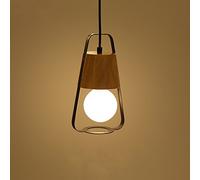 Chandelier Light, LED Chandelier Lamp, SOID Wood Ceiling Chandelier Droplight FashM Metal Haning Pendant Lamp Living Room Bedroom Balcony LED SuspensLantern Hanging Lighting,Mode