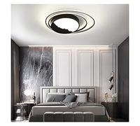 Chandelier Light, LED Chandeliers, Round LED Ceiling Lights Compatible with Living Room Bedroom Study Room - DecoratHome Dimmable Ceiling Lamp Light Fixtures(Blackdia40cm)