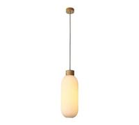 Chandelier Light, Length 30cm Height 25cm - White Pendant Lamp Solid Wood Lamp Head Glass Lampshade LED Chandelier Compatible with Kitchen Island Living Room Bedroom (Size : C)(B)