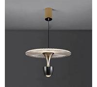 Chandelier Light, Light Luxury Plating - Pendant Light, Shiny Translucent Panel Color Home Chandelier, Bedroom Bedside Living Room Study Decorative LED Ceiling Hanging Lamp Interesting Life(Dark,Neut
