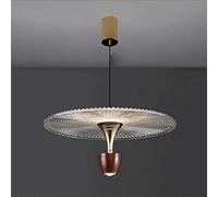 Chandelier Light, Light Luxury Plating - Pendant Light, Shiny Translucent Panel Color Home Chandelier, Bedroom Bedside Living Room Study Decorative LED Ceiling Hanging Lamp Interesting Life(Red,White