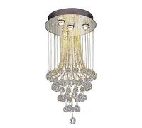 Chandelier Light, Pendant Lights, Luxury Large Crystal LED Chandelier Spiral Raindrop Pendant Light Flush Mount High Ceiling Light Fixture for Entryway Foyer Staircase (Size : 40 * 80CM)(50 * 10