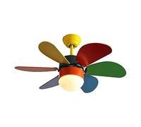 Chandelier Light, Pendant Lights, Nordic Ceiling Fan with Light, Colored Wooden Fan Blade Ceiling Fans Lamp, LED Dimmable 3-Speed with Remote Control Ceiling Lighting Fixture for 's R