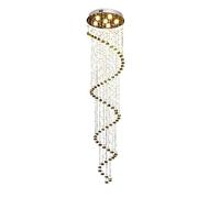 Chandelier Light, Pendant Lights, Stairs Chandelier Contemporary Swirl Chandeliers K9 Crystal Spiral Sphere Raindrop Pendant Light for Living Room Dining Room Foyer Hotel (Size : 50 * 150cm)(5