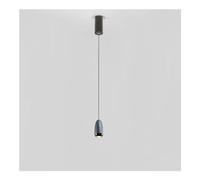 Chandelier Light, Single Chandelier - Bedroom Bedside Bullet Shape Pendant Lamp - LED5w Light Hanging Lamp Fixtures with Polish Lamp Shade - Metal Electroplate Drop Ceiling Light - Ideal Compatible w