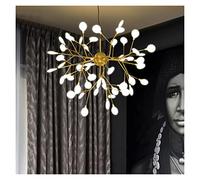 Chandelier Living Room Chandelier Modern Minimalist Atmosphere Warm Master Bedroom Dining Room (Emitting Color : Light Yellow Lampshade Color : 36 Heads D72H57) (27 Heads D62h57 Warm White)
