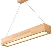 Chandelier Long Strip Wooden Minimalist Linear Pendant Light LED Hanging Ceiling Lighting Fixture for Kitchen Island Dining Living Room Office Bar Study Lnterior (Color : War