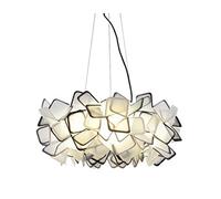 Chandelier Nordic Creative Three-Color Light Acrylic Suction Crane Dual-use lamp Petal Bedroom Ceiling Chandelier led lamp Lighting (Body Color : Yellow Emitting Color : Cold White) (Cold White Blac