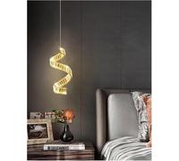 Chandelier Spiral LED Crystal Chandelier - Elegant Hanging Light for Staircases, Restaurants, Living Rooms, And Bedrooms(25*H 58Cm) Chandelier/Color/25*H 58Cm
