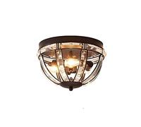 Chandeliers, Industrial Semi Flush Mount Ceiling Light,Antique Clear Crystal Hallway Light Fixtures Farmhouse Ceiling Lamp Compatible with Hallway Corridor Kitchen Bedroom Passway(Golden,41
