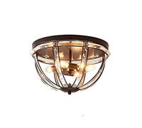 Chandeliers, Industrial Semi Flush Mount Ceiling Light,Antique Clear Crystal Hallway Light Fixtures Farmhouse Ceiling Lamp Compatible with Hallway Corridor Kitchen Bedroom Passway(Golden,41