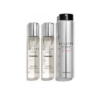 Chanel Allure Homme Sport Travel Spray Rechargeable Set 3 Pieces