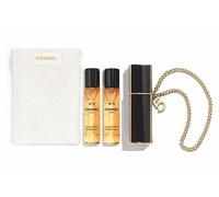CHANEL No.5 Eau de Parfum Purse Spray con ciondolo e catena 7 ml x3 set oro nero