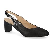 Chanel Valleverde 28240 elegante nero tacco 6,5 cm Made in Italy