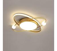 Chaner per la cameretta dei bambini - Plafoniera moderna rotonda da 27 W, lampada d'atmosfera creativa per studio e camera da letto principale, design a LED con dimmerazione continua (luce tricolore)