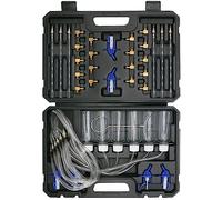CHANG QI, kit di test per perdite diesel, con tester common rail, tester per perdite, flussometro per iniettori diesel a 6 cilindri, kit di test per iniezione del rail del motore con 24 adattatori