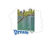 changbai Cascata Gruppo Verde Acqua di Lago Adesivi Citazione Sogno Decalcomanie in Vinile