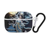 Chang'e Fairy AirPod Pro, custodia rigida antigraffio in policarbonato con portachiavi, accessorio per AirPod Pro 2°/1° custodia per donne e uomini, stile bianco