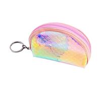 Change Purse, Small Coin Pouch, Keychain Wallet with Secure Zipper Closure, Mini Credit Card Holder for Travel, School, Palestra, Shopping, 4.72x3.35x1.57 inch, rosa, Se référer au descriptif,