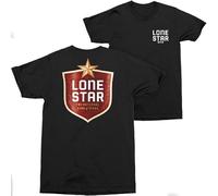 Changes T-shirt con logo Lone Star Beer Badge stampa fronte e retro, Nero , XXL