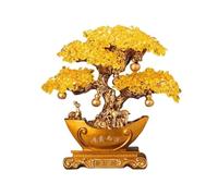 changgengyi Albero di Cristallo, Feng Shui Crystal Money Tree - Wealth - Bringing Ornament for Home & Office(Gold,S)