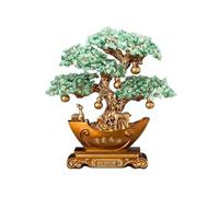 changgengyi Albero di Cristallo, Feng Shui Crystal Money Tree - Wealth - Bringing Ornament for Home & Office(Green,S)