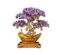 changgengyi Albero di Cristallo, Feng Shui Crystal Money Tree - Wealth - Bringing Ornament for Home & Office(Purple,M)