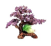 changgengyi Albero di Cristallo, Ornamento Feng Shui dell'albero dei soldi di cristallo - Ricchezza - Decorazione for la casa e l'ufficio(Purple)