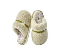 changgengyi Pantofole di cotone, Pantofole in morbido cotone for donna/uomo, calde e comode for la casa in inverno(Green,36 EU)