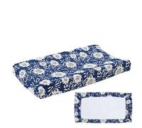 Changing Pad Cover - Cotton Soft Breathable Changing Table Cover Waterproof, 81cm X 41cm X 13cm Universal Contoured Cradle Sheet, Elasticated Snug Perimeter Edge Skirt + 90g Ultra Lightweight Form, Pu