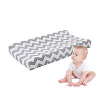 Changing Pad Cover-Soft Stretch Cotton, Breathable Fitted Nursery Sheet, Universal Snug Fit For 32" X 16" Diaper Pads, Reinforced Safety Strap Slits | For Boys Girls