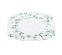 ChangingMat Cover Baby Diaper Changing Sheets Stretchy Skin Friendly Removable ChangingMat Cover Confortevole ChangingMat Cover Baby (foglie verdi, peluche bianco)