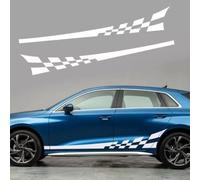 CHANGKAIFA 2 Pezzi Auto Vinile Impermeabile Adesivi Laterali Porta per Kia NIRO 1 (I) DE I 2016-2019, Adesivo Decalcomania per Gonna Laterale Auto Adesivi Auto Tuning,White